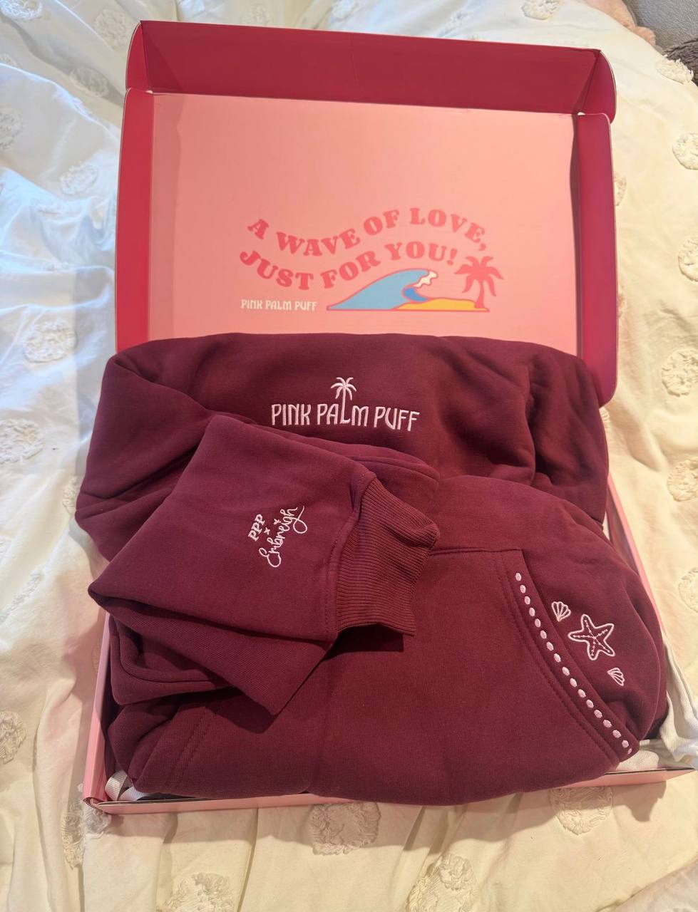 Sweat com capuz Pink Palm Puff – Link da Hacoo · foto 5