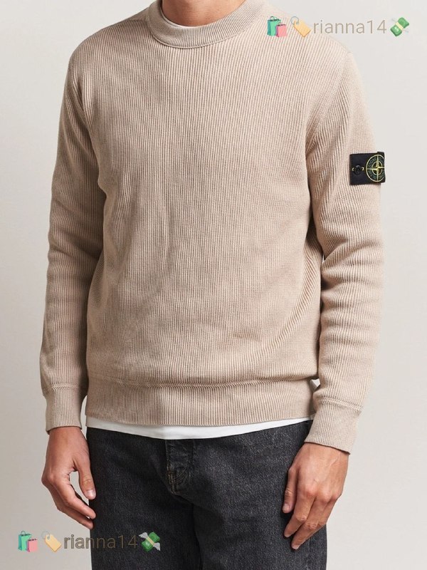 Stone Island Knit Jumper - Cuello redondo ribeteado sweater – Hacoo link · photo 2