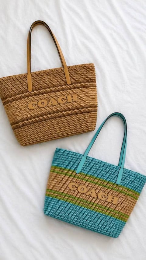 Borsa tote Coach Straw – Link Hacoo